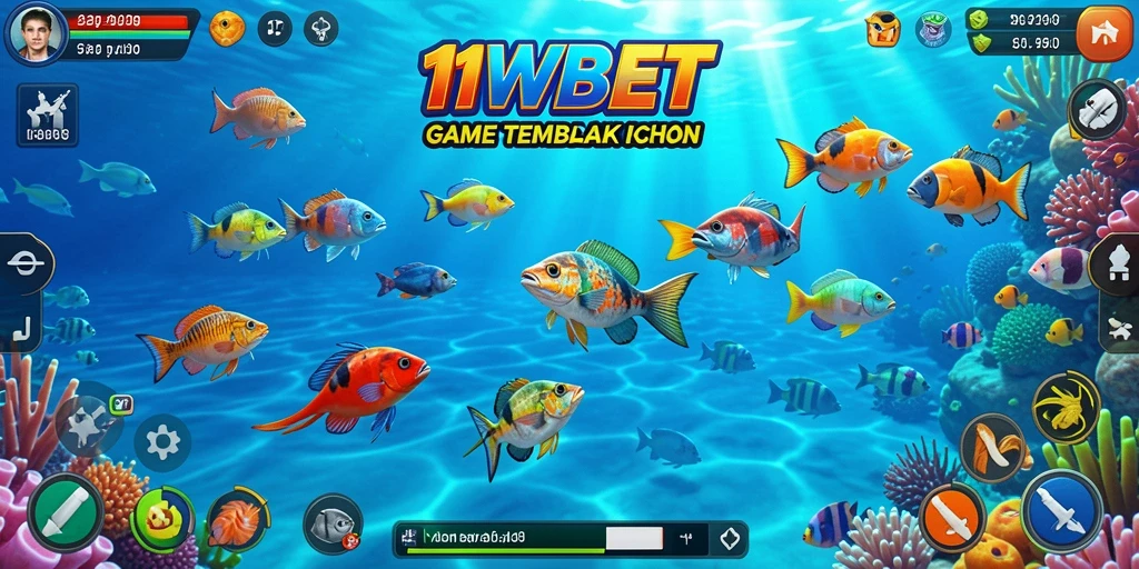 Screenshot 11WBET menampilkan aksi menembak ikan yang seru.