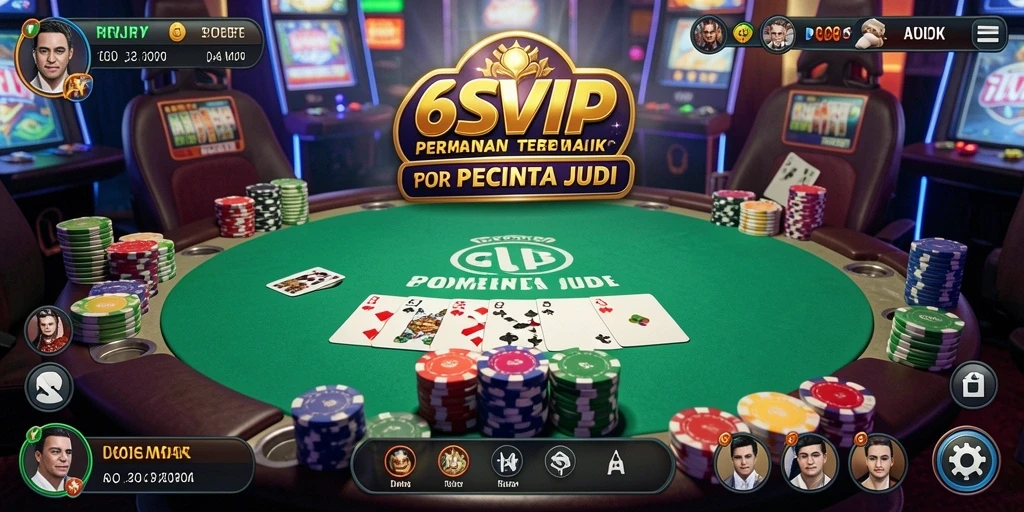Tangkapan layar utama menampilkan fitur gameplay Poker yang menarik.
