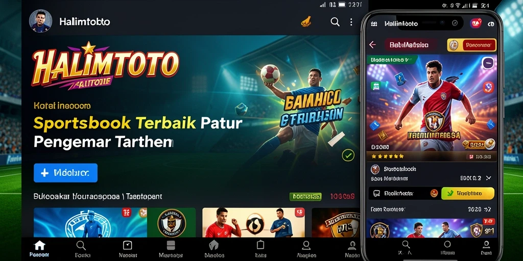 Tampilan screenshot utama HALIMTOTO dengan gameplay Sportsbook yang menegangkan.