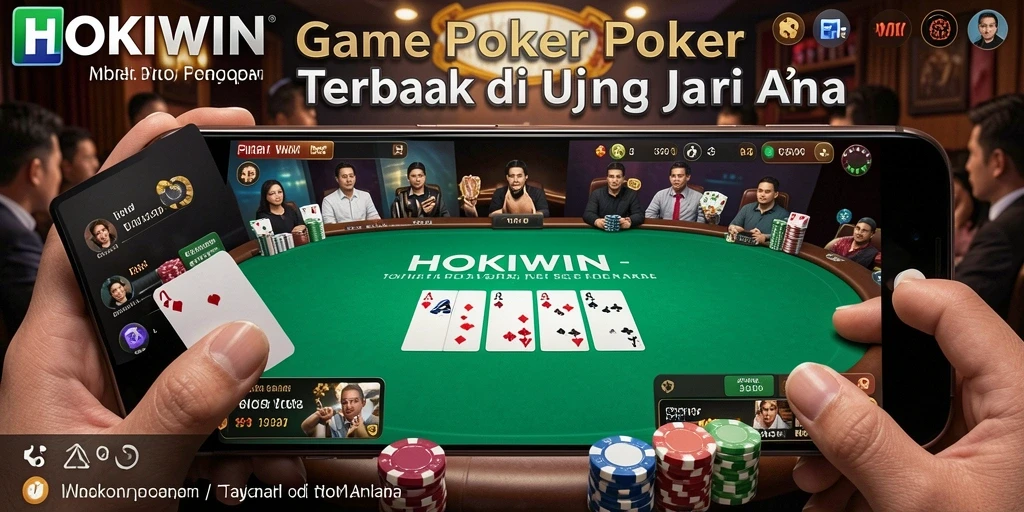 Tampilan menarik saat bermain Poker di HOKIWIN.