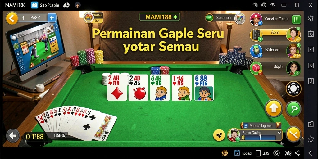 Tampilan permainan Gaple yang menarik dan interaktif di MAMI188.