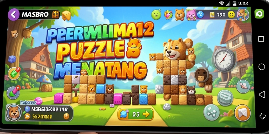 Gameplay seru dalam MASBRO12 dengan tantangan puzzle yang memukau.