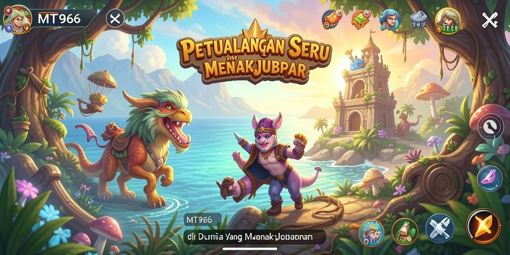 Tampilan gameplay seru dalam MT966 yang menampilkan petualangan epik.