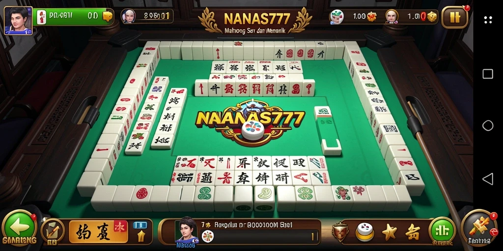 Tangkapan layar utama NANAS777 menampilkan gameplay Mahjong yang menarik.