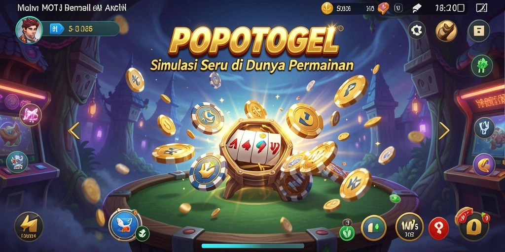 Screenshot menunjukkan gameplay interaktif dan menarik dari POPOTOGEL.