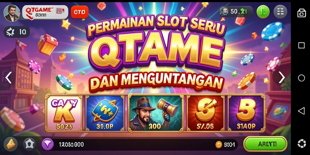 Tampilan gameplay seru dari QTGAME dengan animasi menarik.