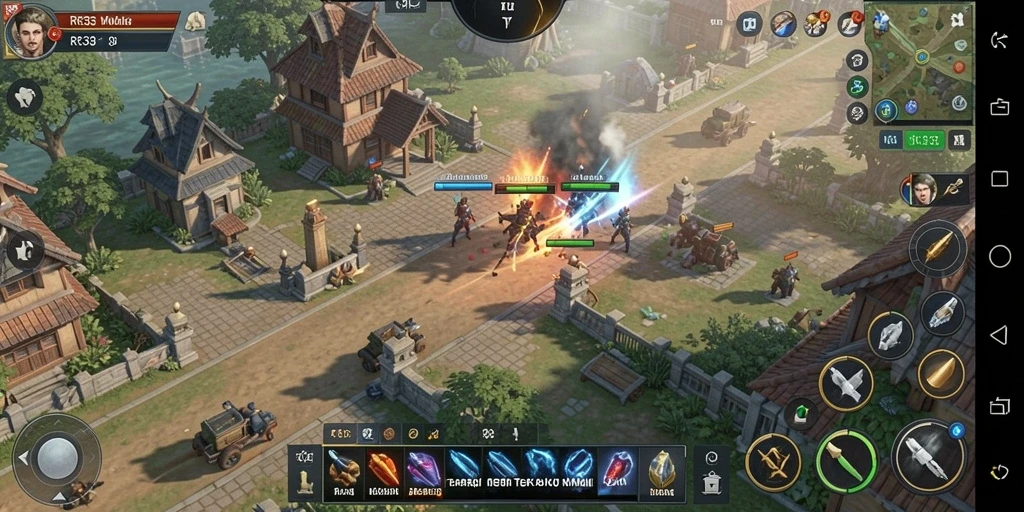 Screenshot gameplay RR33 menunjukkan aksi strategis yang menegangkan.