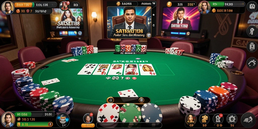 Tampilan menakjubkan dari gameplay Poker di SATSET138.