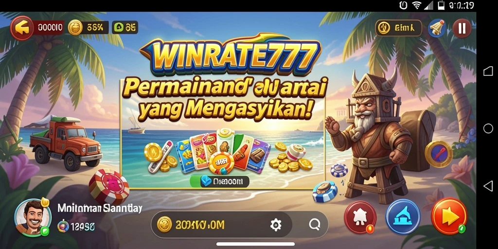 Tangkapan layar gameplay WINRATE777 yang mengasyikan dan penuh warna.