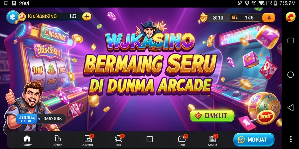 Screenshot WJKASINO menampilkan keseruan gameplay Arcade yang mendebarkan.