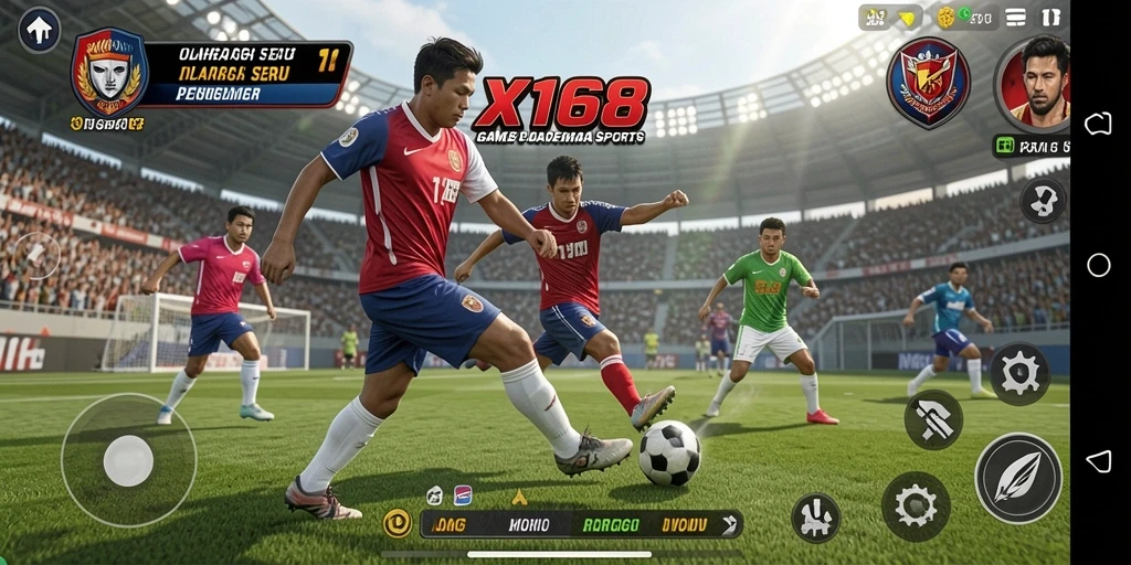 Gameplay menarik dari X168 dengan tampilan olahraga yang dinamis.